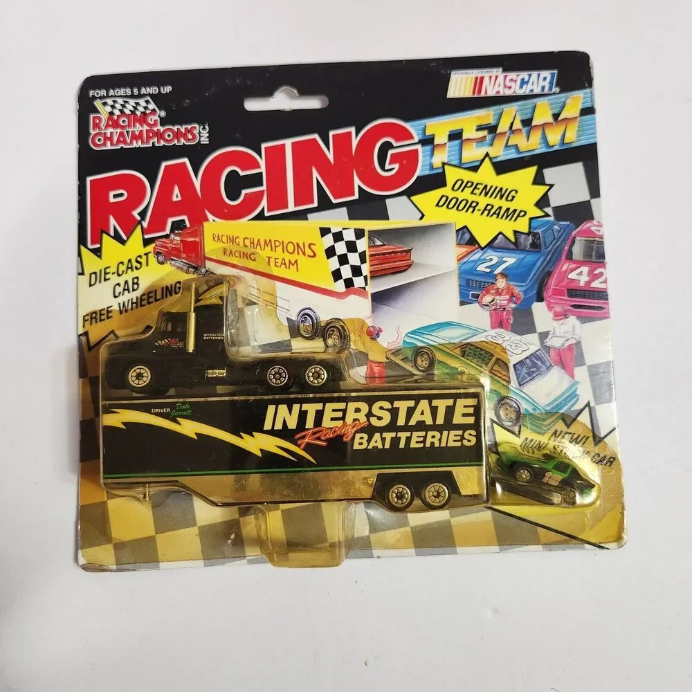 1992 Racing Team Transporter Interstate Batteries Racing With Mini Stock Car